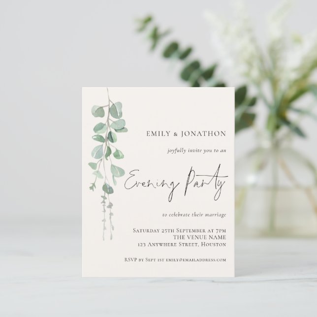 Budget Eucalyptus Wedding Evening Party Cream (Standing Front)