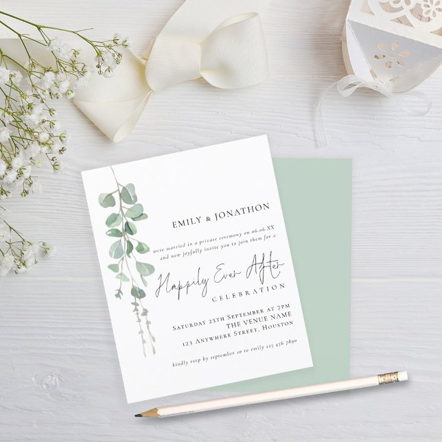 Budget Eucalyptus Wedding Happily Ever After Party (Creator Uploaded)