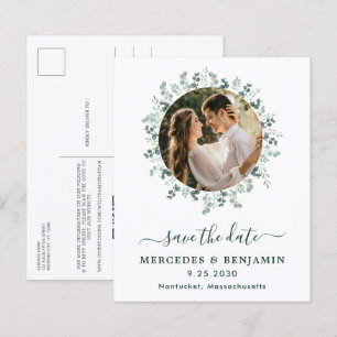 Budget Eucalyptus Wedding QR Code Save The Date