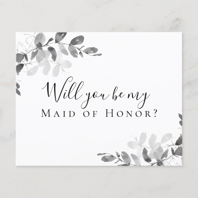 BUDGET Eucalyptus Will You be My Maid of Honour? (Front)