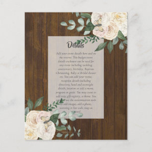 BUDGET EVENT DETAILS Enclosures - White Roses Flyer