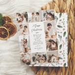 Budget | Evergreen Memories | 10 Photo Christmas<br><div class="desc">An elegant and timeless Christmas Holiday budget card. This design showcases a collage of 10 handpicked photos, a combination of six square, two landscape, and two portrait photos arranged around the edge of the card. In the middle of the card, 'Merry Christmas' is written in chic script calligraphy. Below, there...</div>
