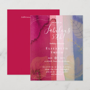 BUDGET Fabulous 50th Birthday Glam Chick Invitenis