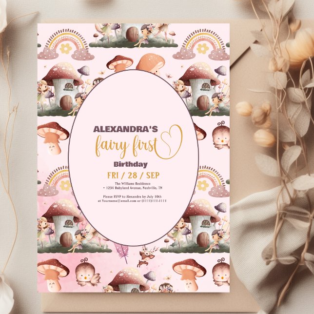 Budget Fairy First Girl's 1st Birthday Flyer (Creator Uploaded)