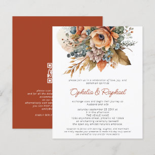 Budget Fall Florals Terracotta Boho Wedding