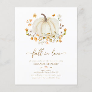 BUDGET Fall In Love Floral Pumpkin Bridal Shower