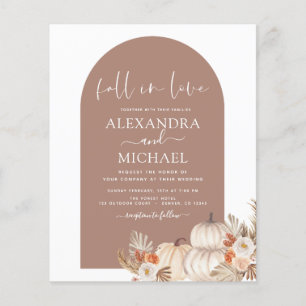 Budget Fall in Love Wedding Terracotta Flyer
