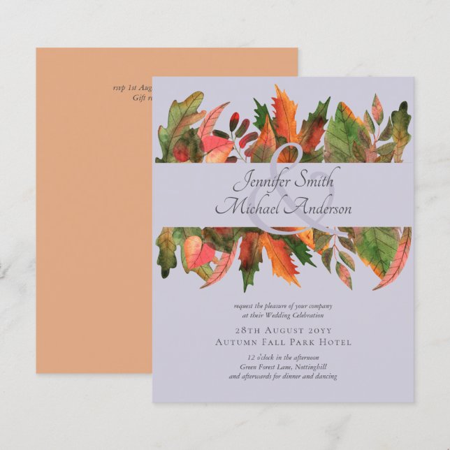 BUDGET Fall Leaves Wedding (Front/Back)