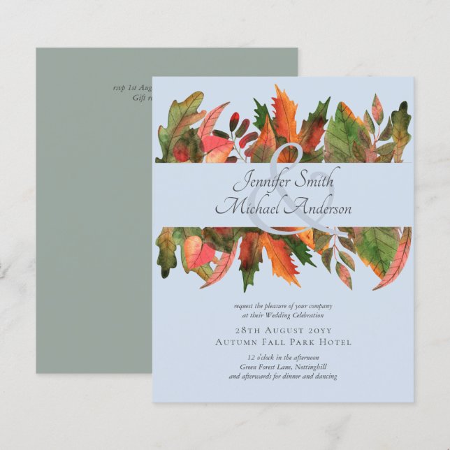 BUDGET Fall Leaves Wedding (Front/Back)