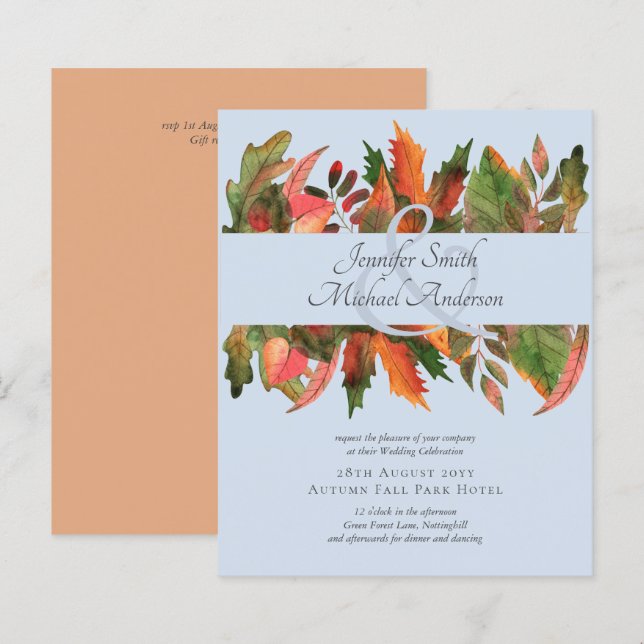 BUDGET Fall Leaves Wedding (Front/Back)