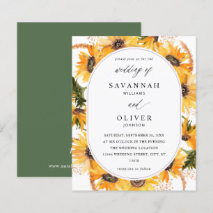 Budget Fall Sunflower Floral Wedding