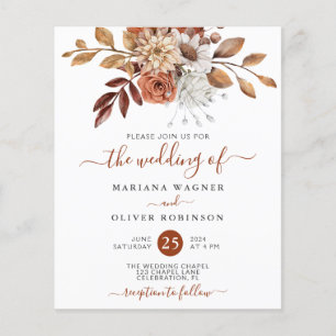 Budget Fall Watercolor Floral Wedding