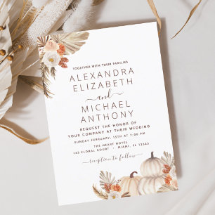 Budget Fall Wedding Pampas Grass Terracotta