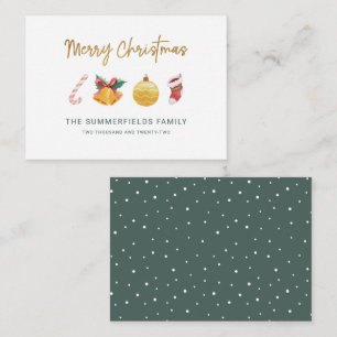 Budget Family Christmas Modern Non Photo Card