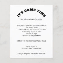 Budget Family Games Day Slogan Black White