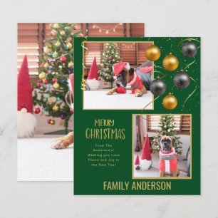 BUDGET Family PHOTO Christmas Greeting Gold