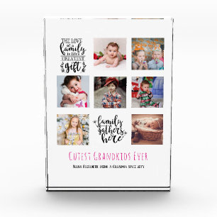 Budget Family Photo Collage Gift Grandparent Pa Ma Block