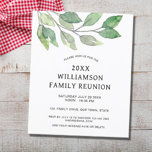 Budget Family Reunion Invitation