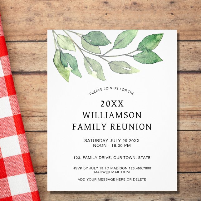 Budget Family Reunion Invitation Flyer (Creator Uploaded)