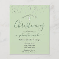 Budget Fancy Script Christening Flyer
