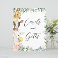 Budget Farm Animals Baby Cards and Gifts Sign