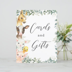 Budget Farm Animals Baby Cards and Gifts Sign