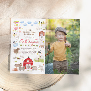 Budget Farm Animals Bash Photo Birthday Party