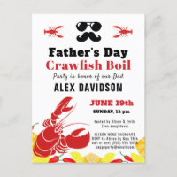 BUDGET Father's Day Crawfish Boil Party Invitation