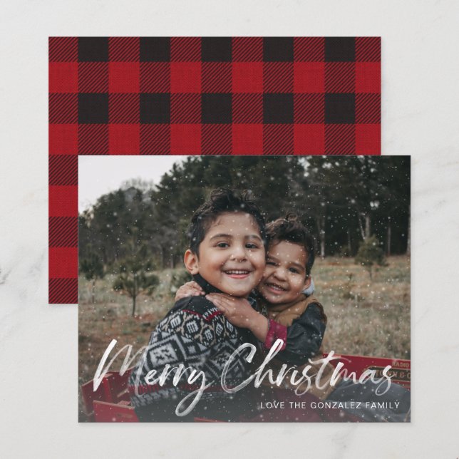 Budget Faux Snow Merry Christmas (Front/Back)