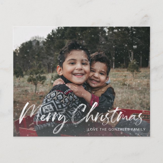 Budget Faux Snow Merry Christmas Flyer (Front)