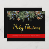 Budget Firefighter Christmas Thin Red Line Card