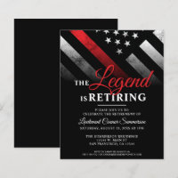 Budget Firefighter Retirement Party Invitation