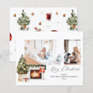 Budget Fireplace Stockings & Christmas Tree Photo