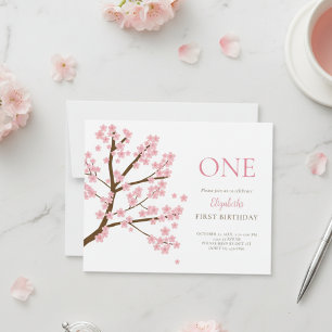 Budget First Birthday Spring Cherry Blossoms Cute