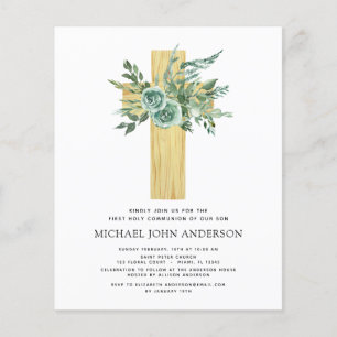 Budget First Holy Communion Greenery Eucalyptus Flyer