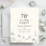 Budget Floral 70th Birthday Invitation Flyer<br><div class="desc">Celebrate in style with a garden floral calligraphy 70th birthday invitation, perfect for a milestone event. Featuring vibrant floral designs and elegant calligraphy, this invitation sets a whimsical yet sophisticated tone for your celebration. The lush garden theme blends natural beauty with graceful typography, creating a timeless and inviting look. Ideal...</div>