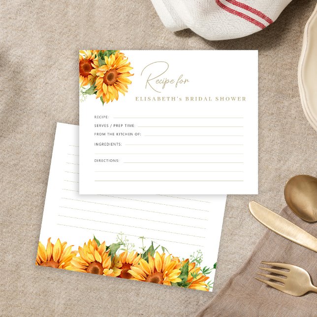 Budget floral bridal shower recipe card (Creator Uploaded)