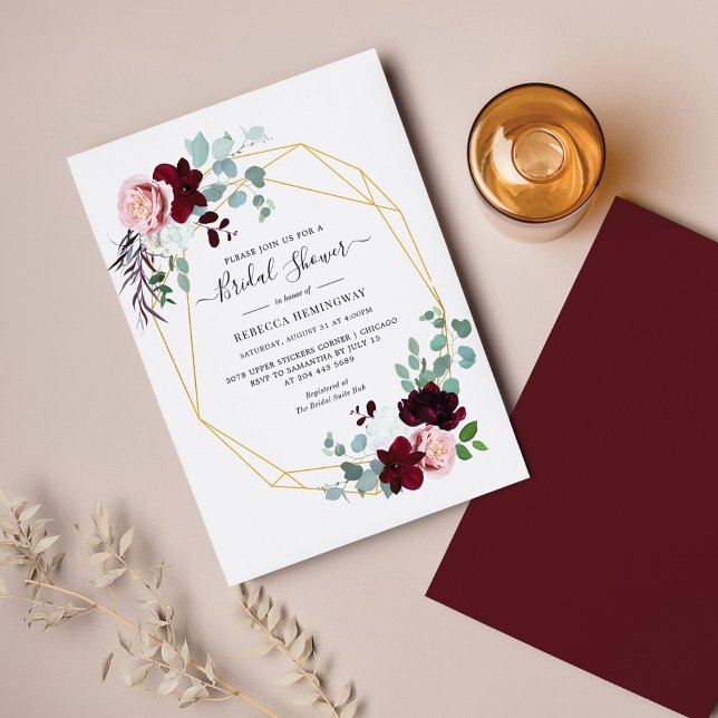 Budget Floral Eucalyptus Bridal Shower Invitation (Creator Uploaded)