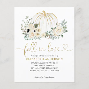 Budget Floral Fall in Love Pumpkin Bridal Shower
