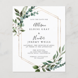Budget Floral Frame Save the Date