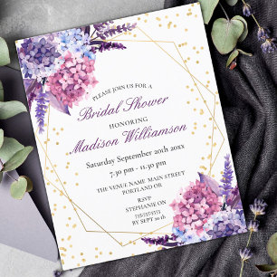 Budget Floral Gold Geometric Bridal Shower