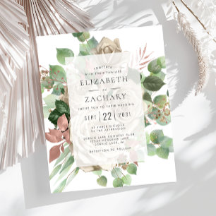 Budget Floral Ivory Rose Eucalyptus Wedding