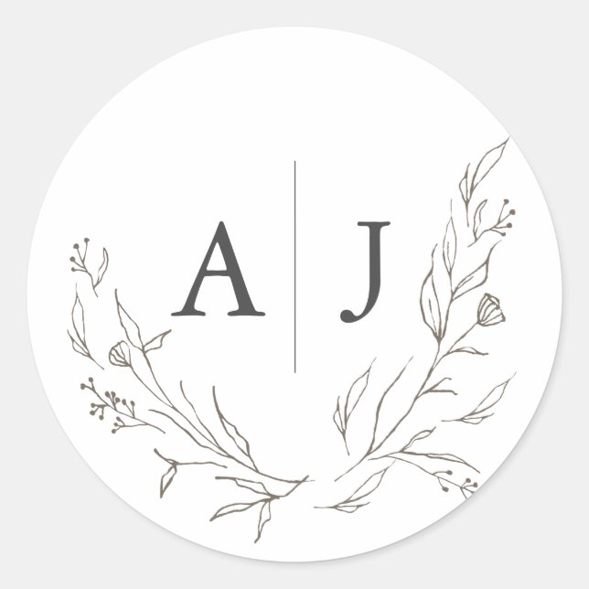 Budget Floral Monogram Seal (Front)