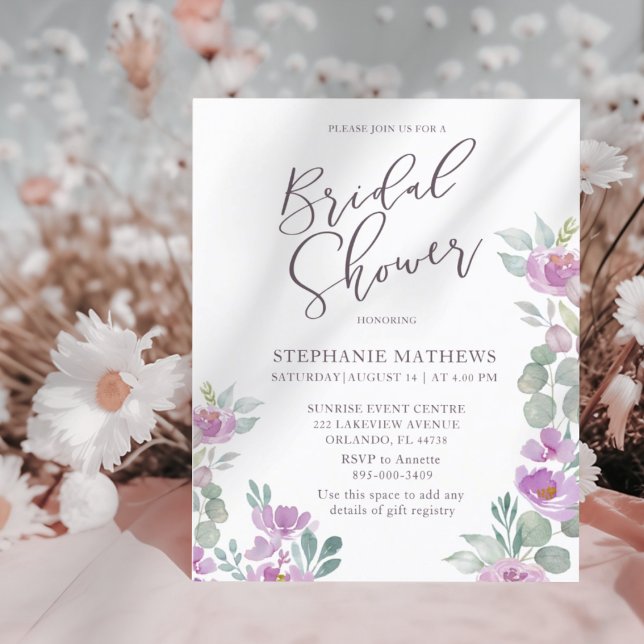 Budget Floral Pink Eucalyptus Bridal Shower Invite (Creator Uploaded)