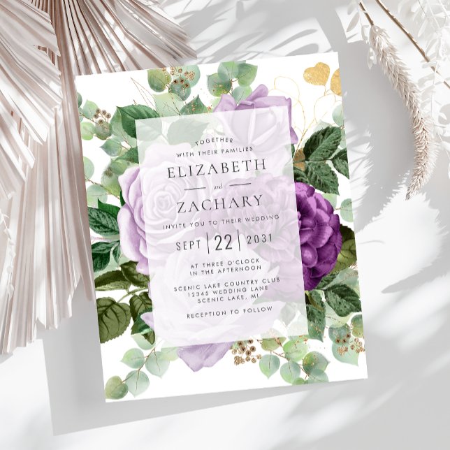 Budget Floral Purple Gold Eucalyptus Wedding (Creator Uploaded)