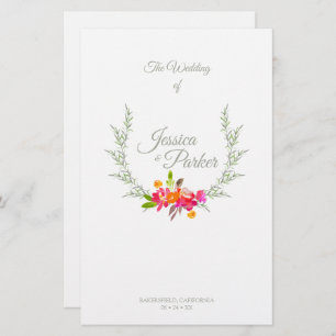 Budget Floral Watercolor Colourful Elegant Garland