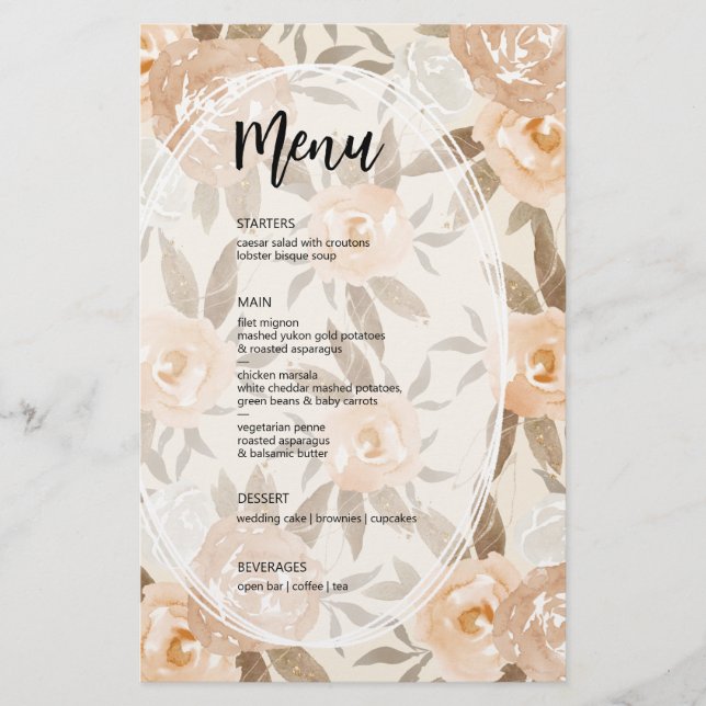 Budget Floral Wedding Flyer (Front)