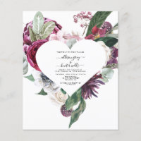 Budget Floral Wedding Invitation | Laural Flyer