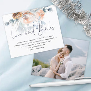 Budget Florals Love Thanks Photo Wedding Thank You