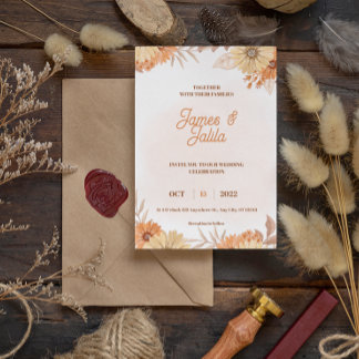 budget | flower wedding invitation flyer